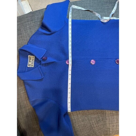 Vintage Crown Royal Made in Hong Kong Wool Button Up Wool Coat - Picture 8 of 10